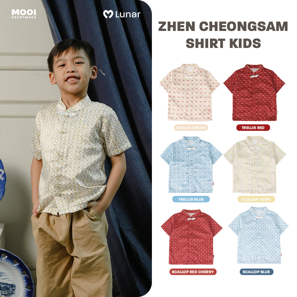 Mooi Kemeja Anak Laki-Laki Lunar Collection Zhen Cheongsam Shirt