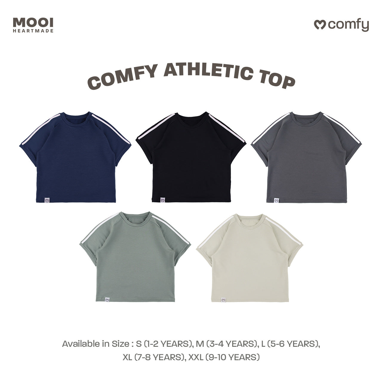 Mooi Kaos Anak Laki-Laki Comfy Athletic Top