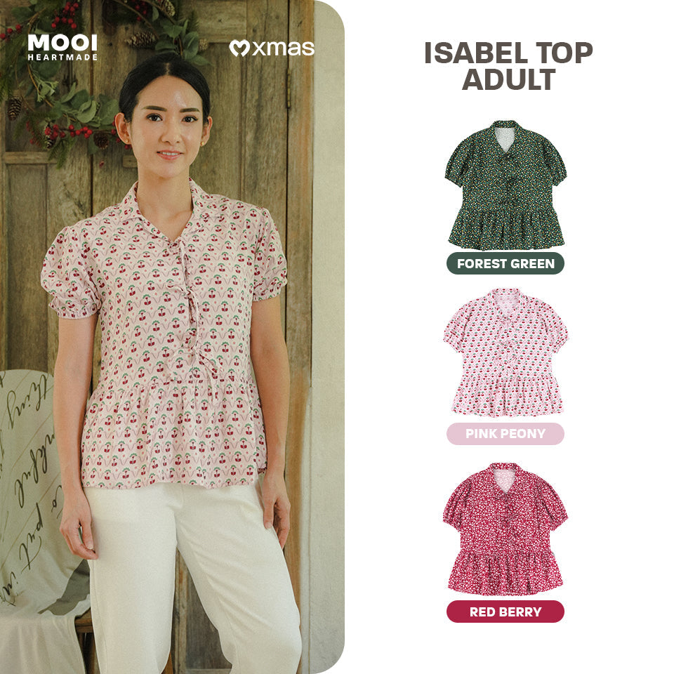 Mooi Atasan Dewasa Perempuan Christmas Collection Isabel Top Adult