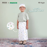 Mooi x Nussa Sarung Print Sarung Anak Laki - Laki Raya Collection