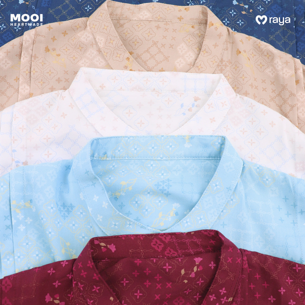 Mooi Atasan Pria Kemeja Pria Raya Collection Rashad Koko Adult Zeina Series