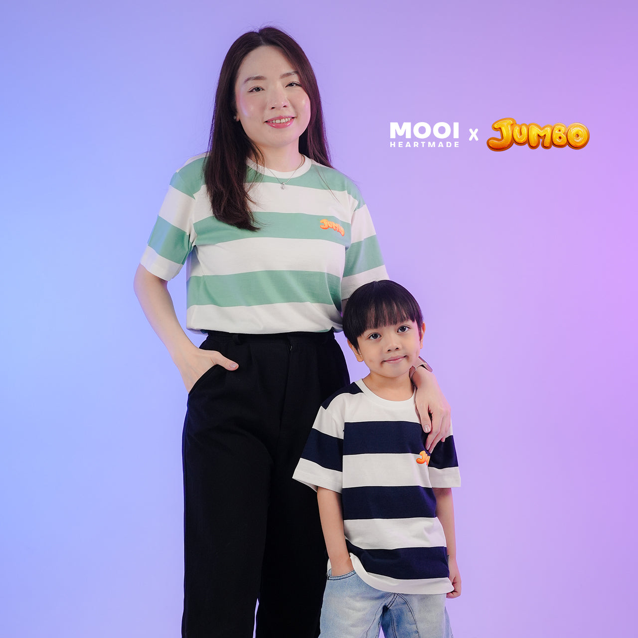 Mooi x Jumbo Kaos Dewasa Tshirt Striped Adult