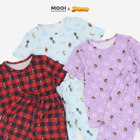 Mooi x Jumbo Setelan Anak Unisex Tencel Short Pajamas Kids