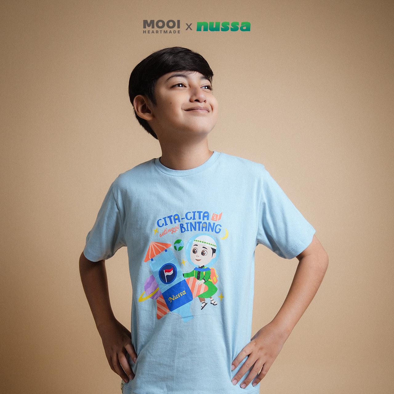 Mooi x Nussa Kaos Anak Laki-Laki Nussa Tshirt Graphic