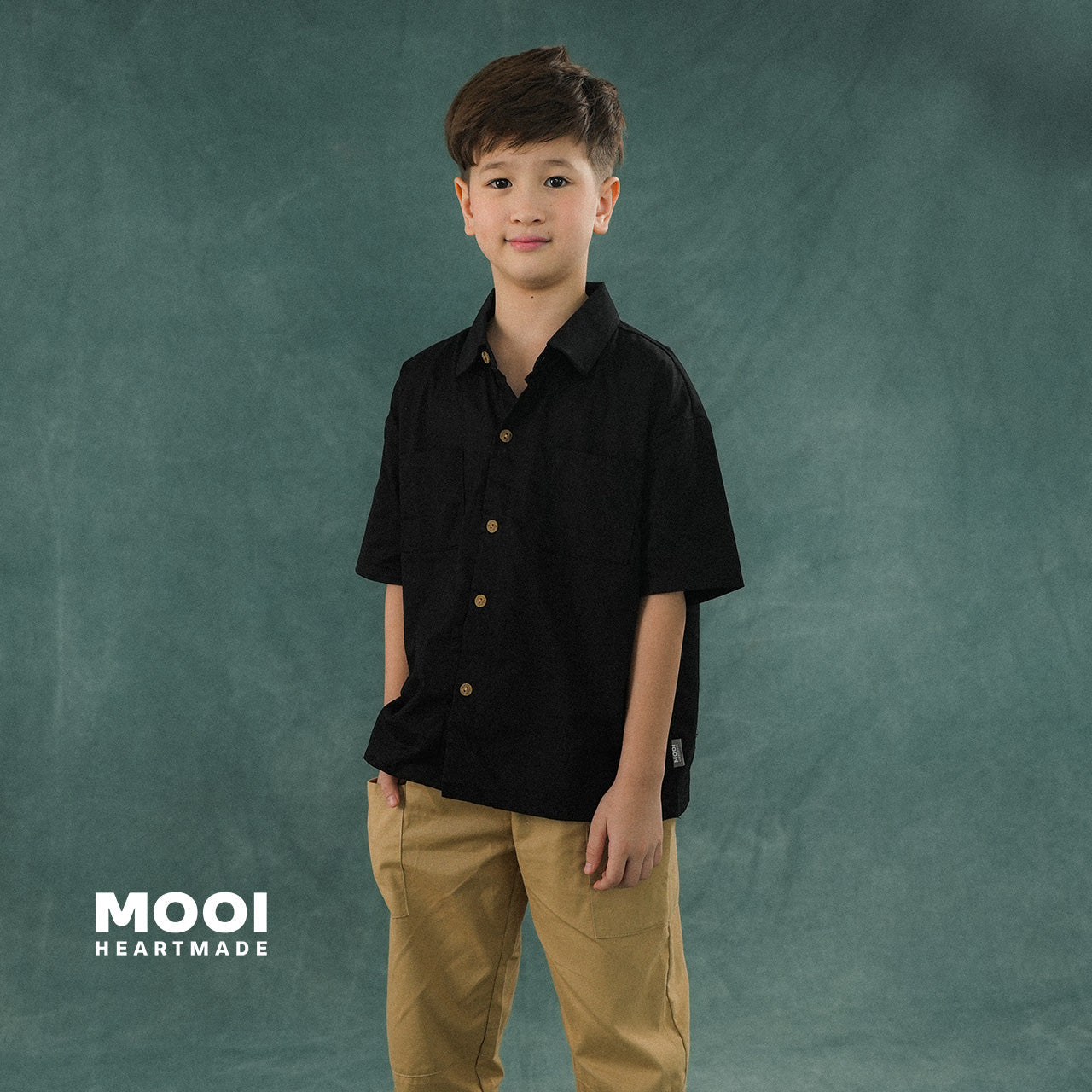 Mooi Kemeja Anak Laki-laki Akio Boxy Shirt Pocket