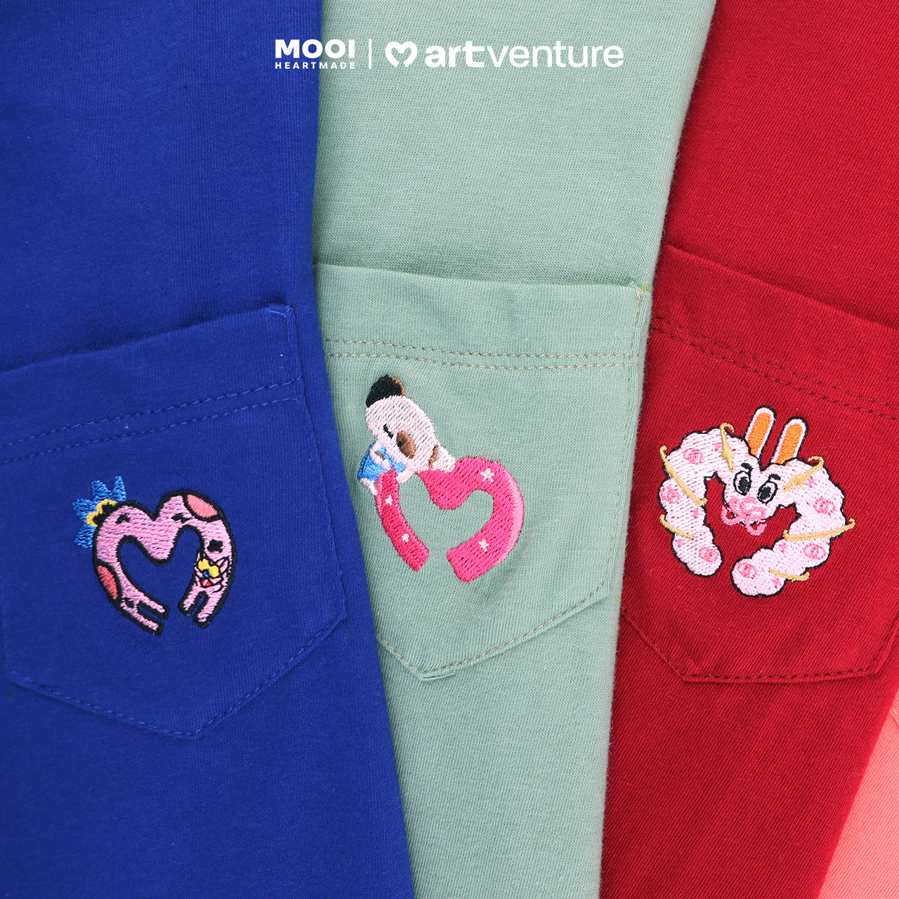 Mooi Artventure x Illustrator Pocket Tee Set Setelan Anak