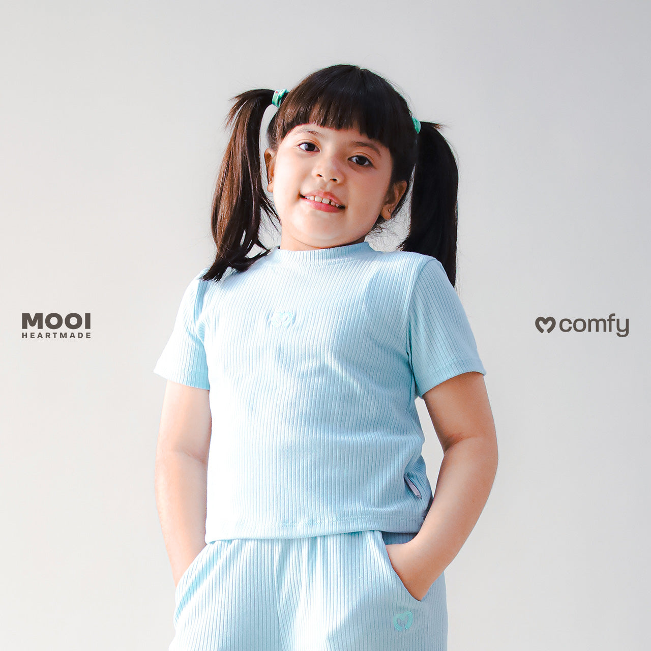 Mooi Atasan Anak Perempuan Comfy Rib Basic Top
