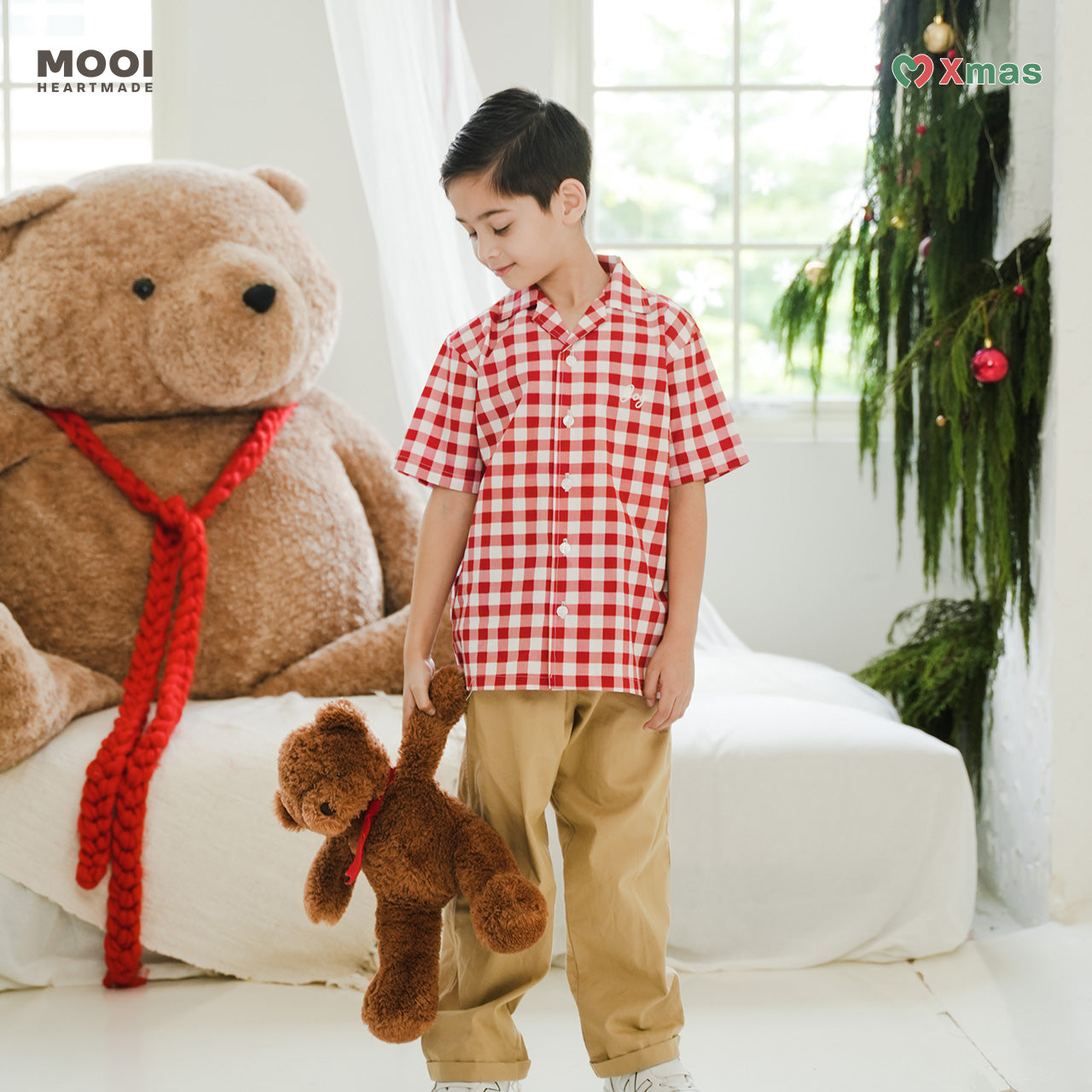 Mooi Kemeja Anak Laki-laki Christmas Collection Jason Shirt