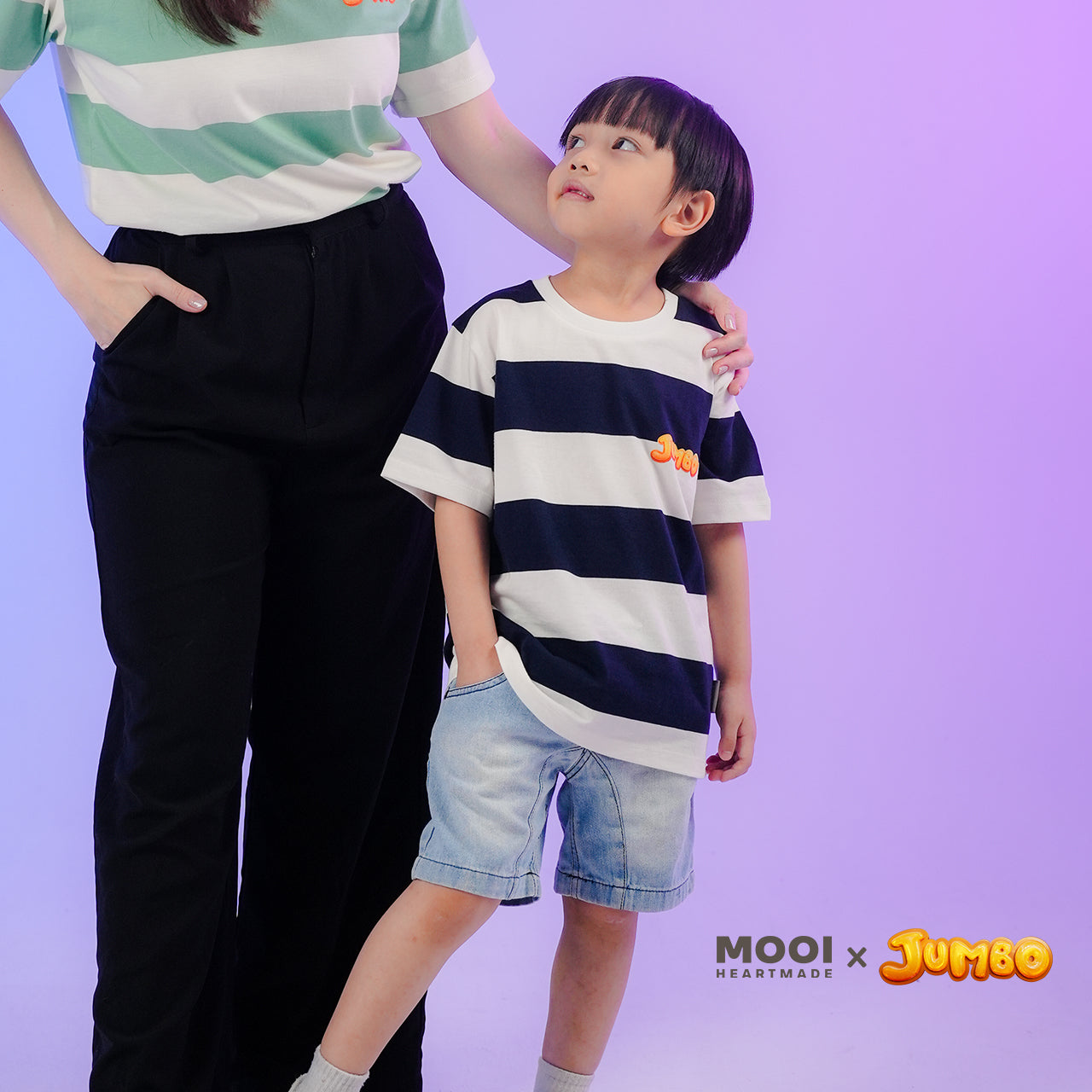 Mooi X Jumbo Kaos Anak Unisex T-shirt Striped Kids