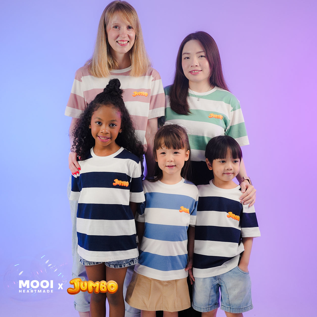 Mooi x Jumbo Kaos Dewasa Tshirt Striped Adult