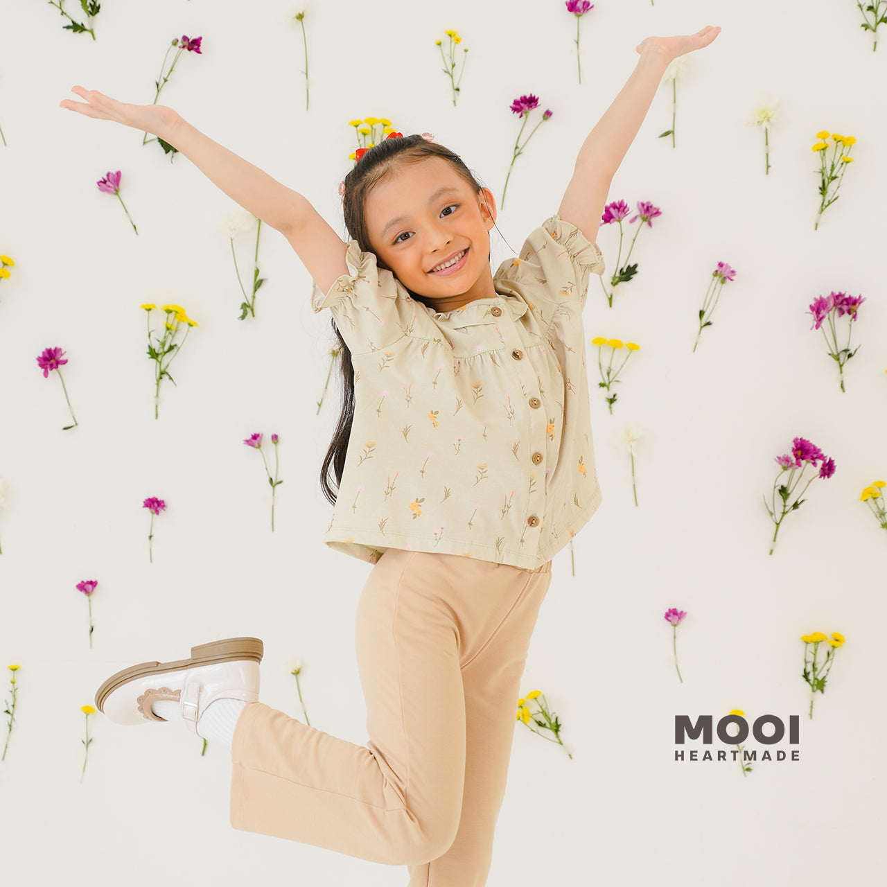 Mooi Atasan Anak Perempuan Daisy Top