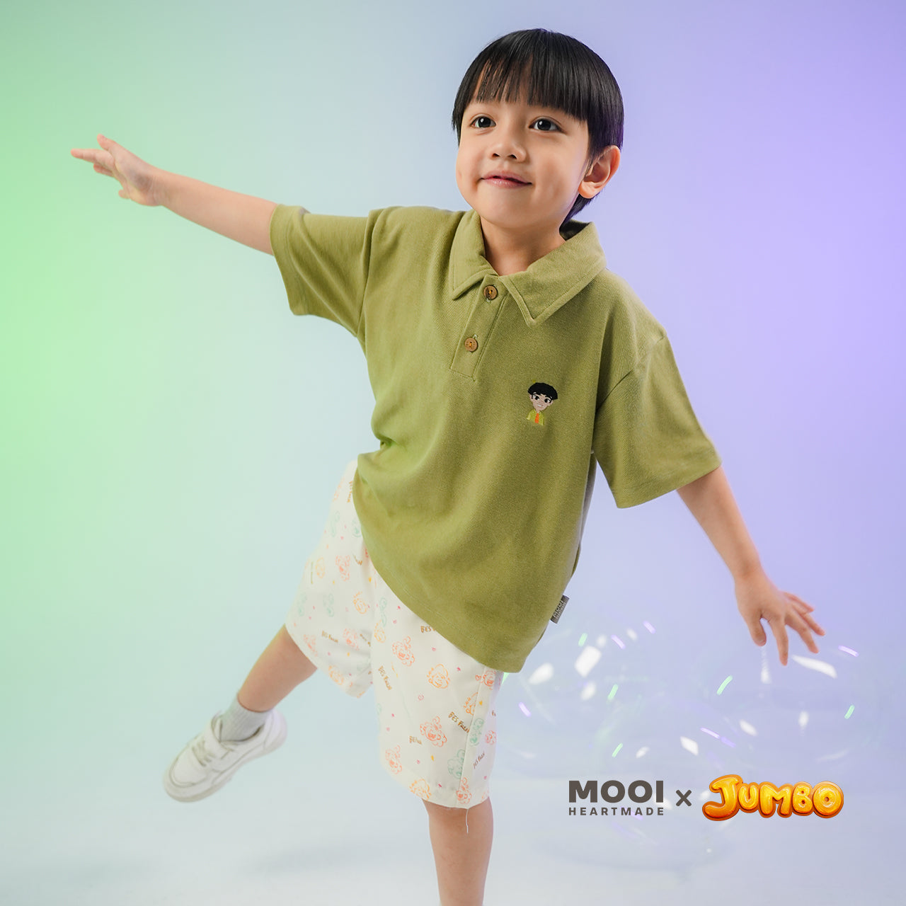 Mooi x Jumbo Kemeja Anak Laki-Laki Polo Shirt
