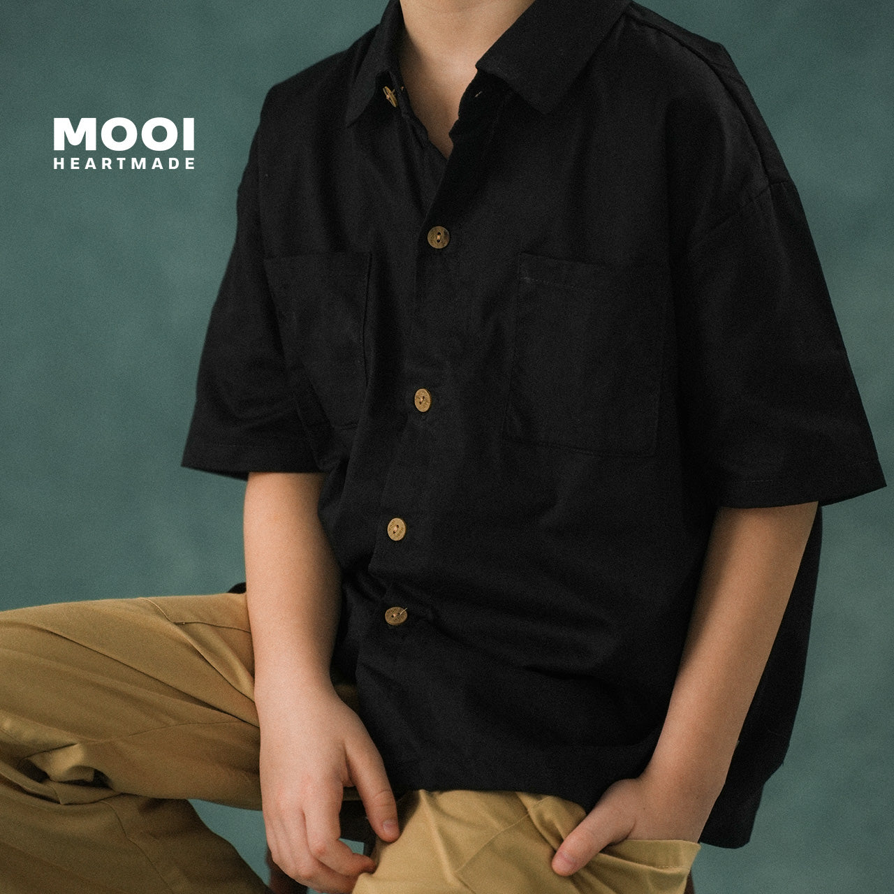 Mooi Kemeja Anak Laki-laki Akio Boxy Shirt Pocket