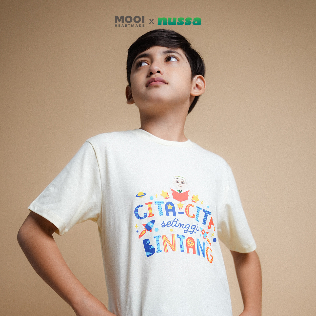 Mooi x Nussa Kaos Anak Laki-Laki Nussa Tshirt Graphic