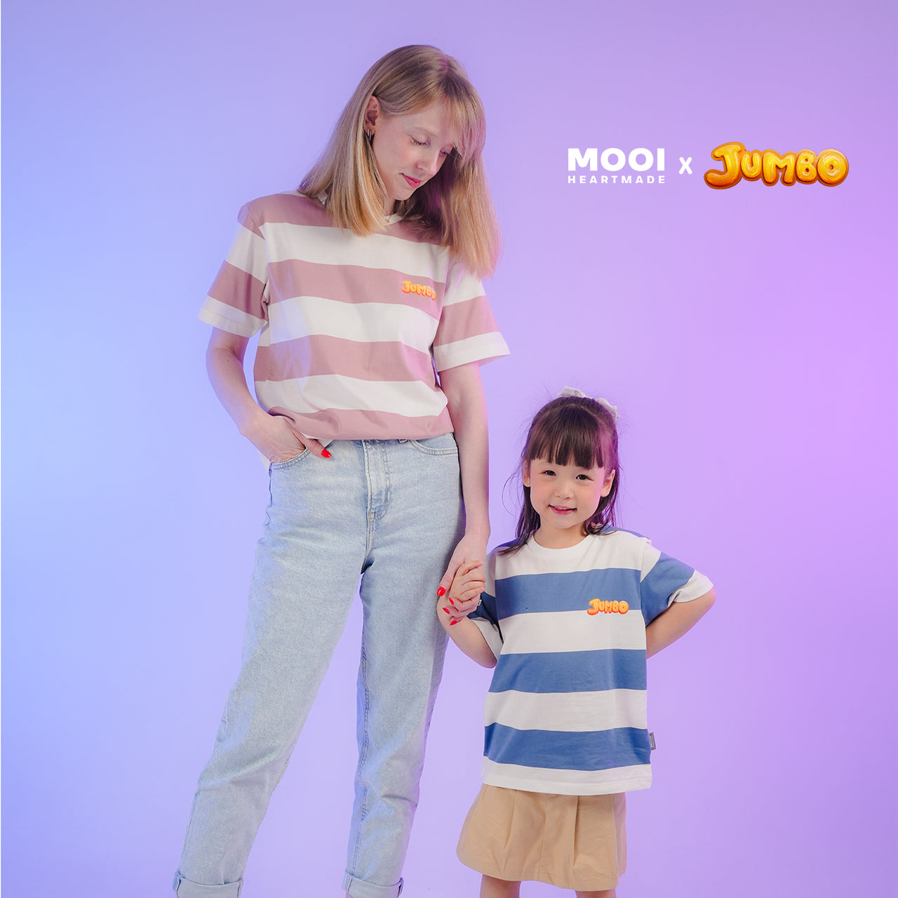 Mooi x Jumbo Kaos Dewasa Tshirt Striped Adult