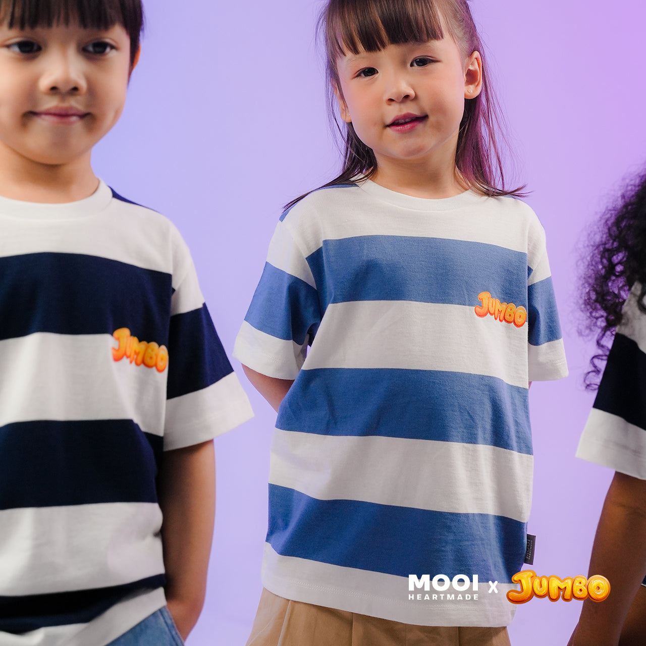 Mooi X Jumbo Kaos Anak Unisex T-shirt Striped Kids