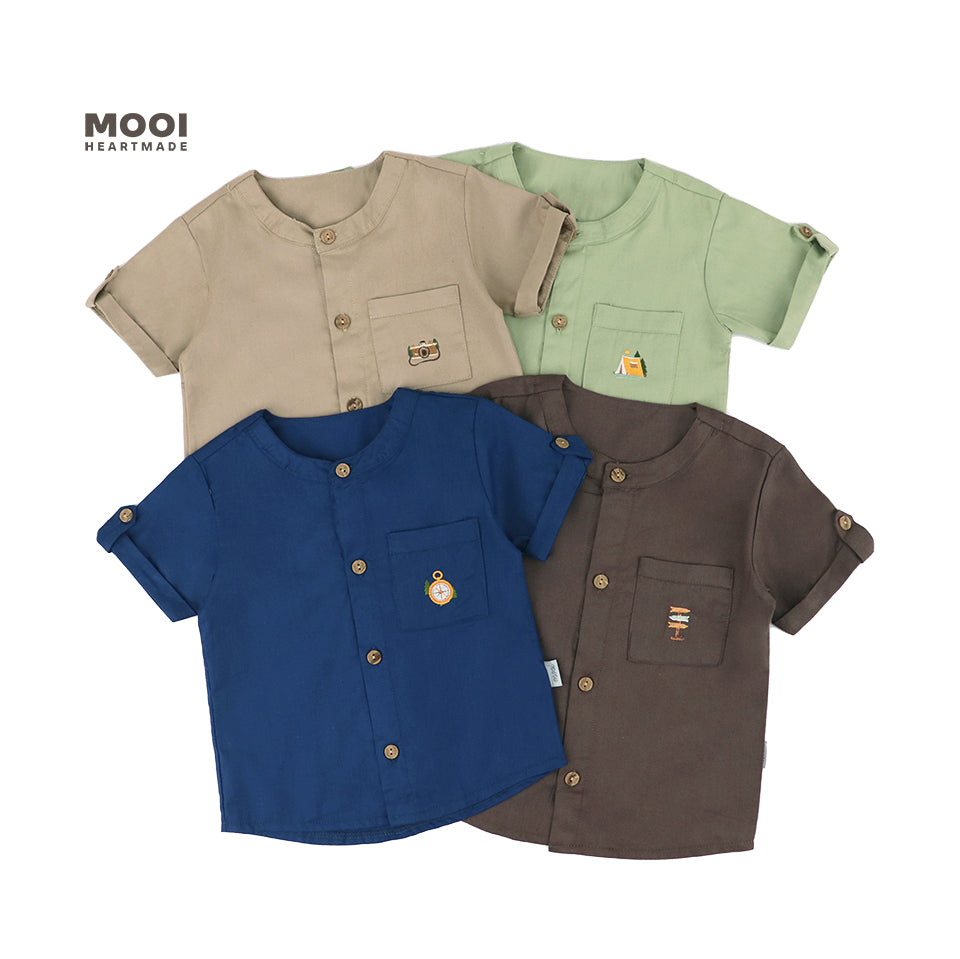 Mooi Kemeja Anak Laki – Laki Melvin Pocket Shirt
