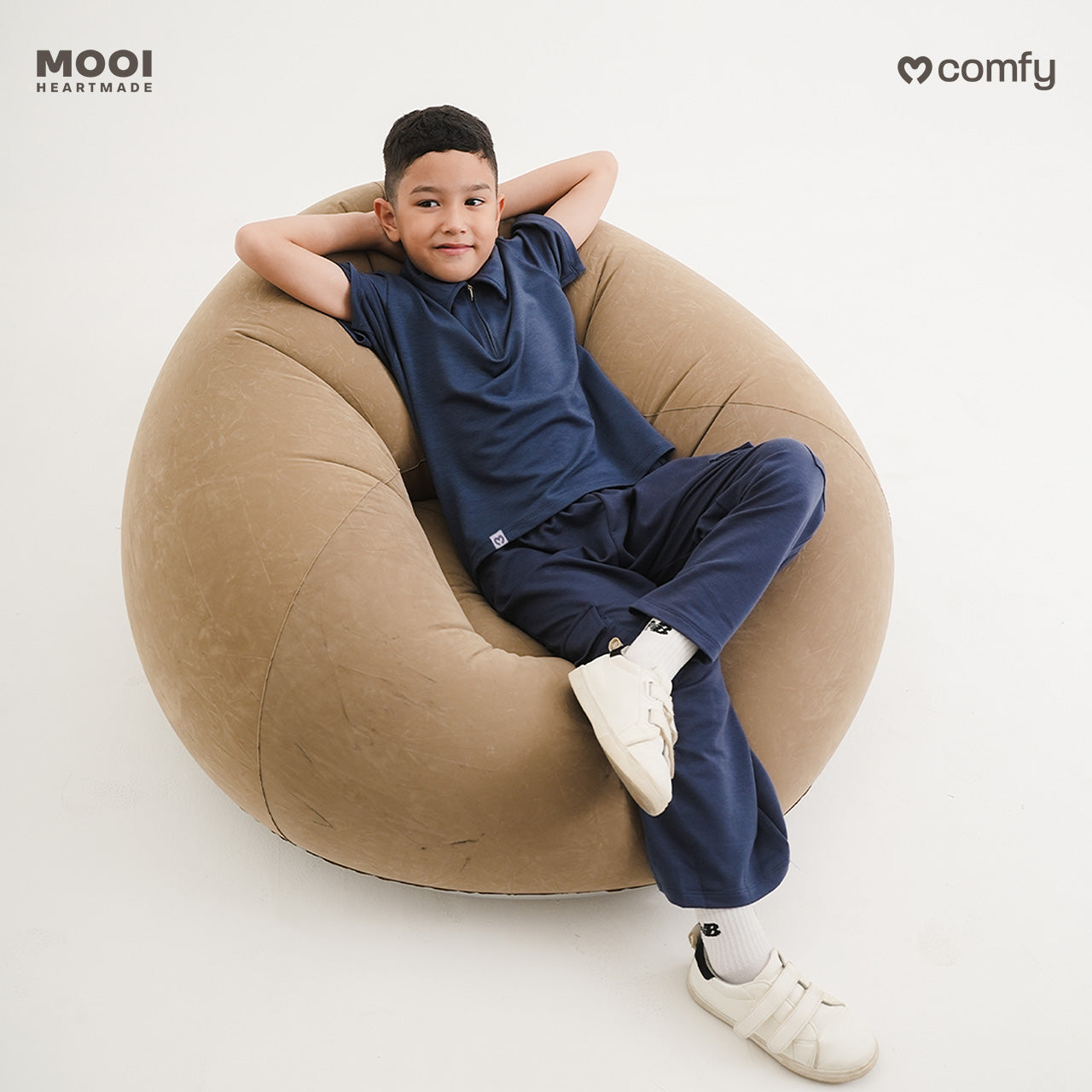Mooi Kemeja Anak Laki-Laki Comfy Polo Shirt