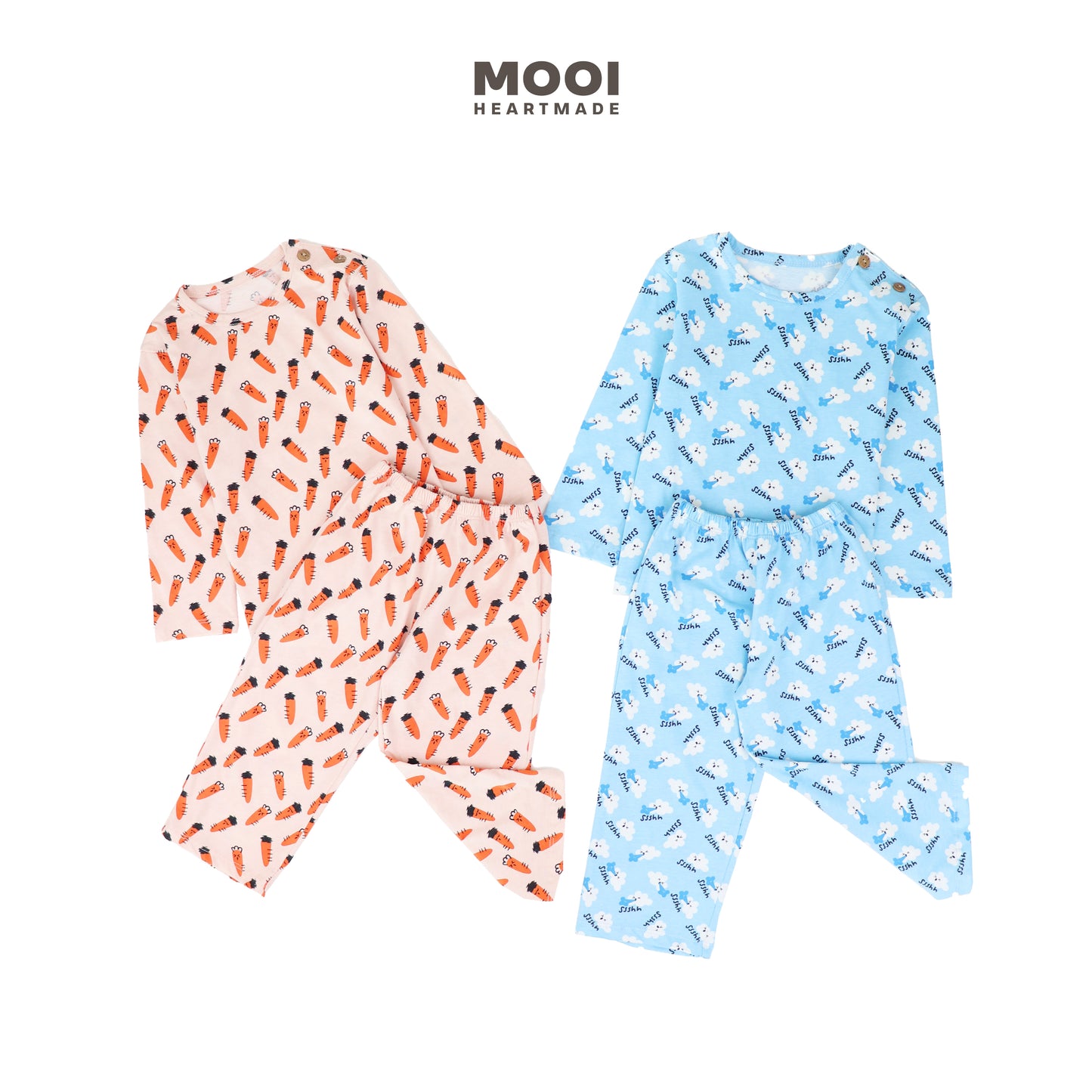 Mooi Setelan Piyama Anak Mikio Pajamas Set Print