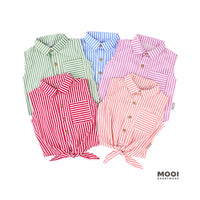 Mooi Kemeja Anak Perempuan Elicia Striped Shirt