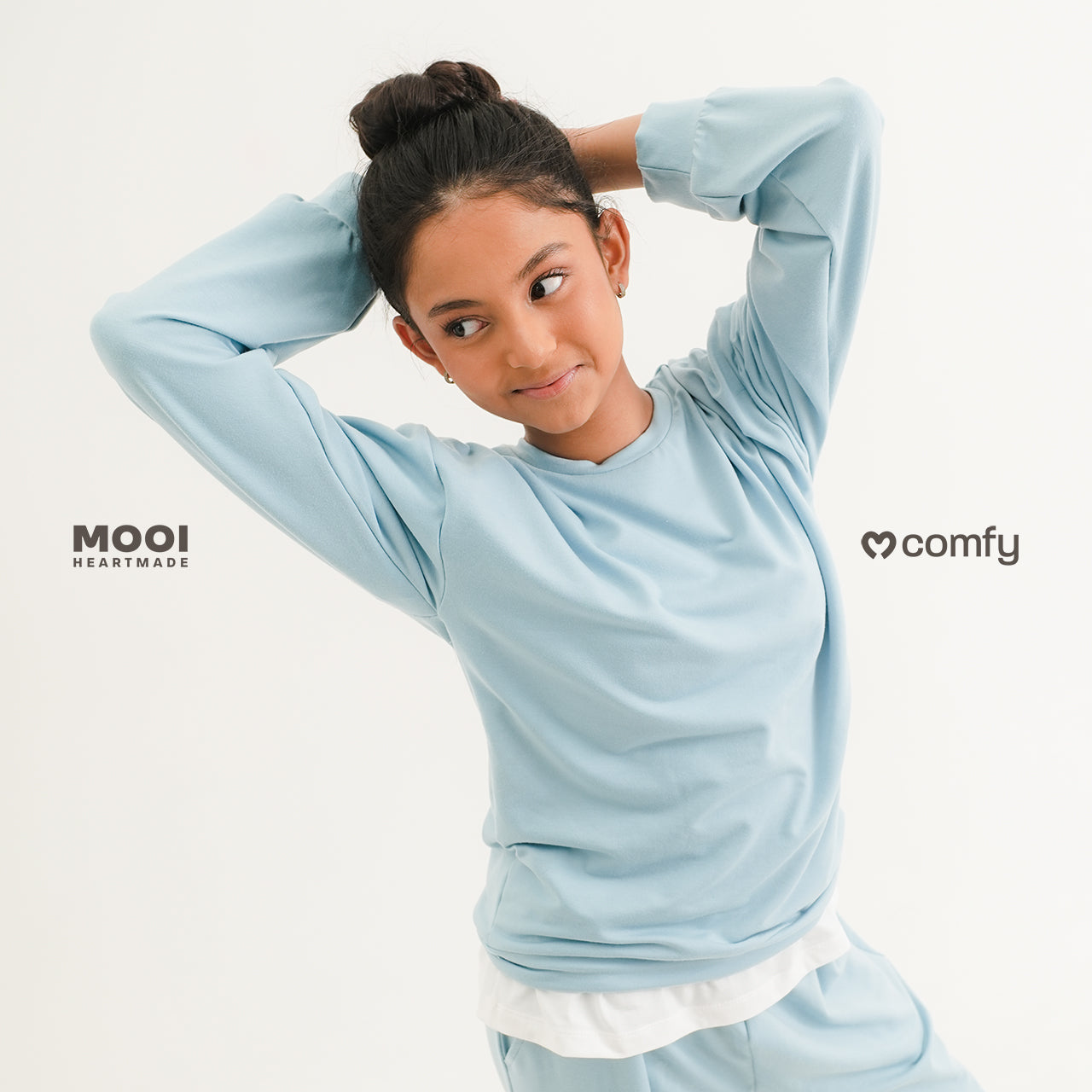 Mooi Comfy Teens Sweater Basic Atasan Lengan Panjang Teens