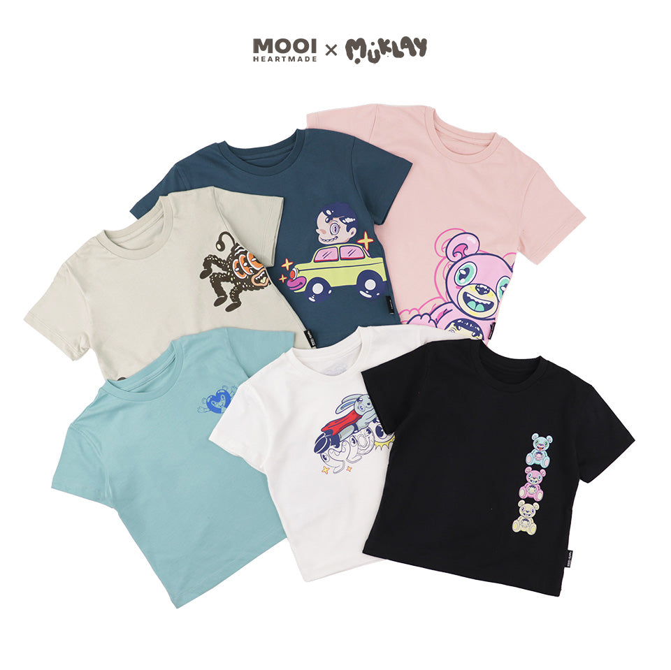 Mooi X Muklay Kaos Anak Unisex Graphic Tee Kids