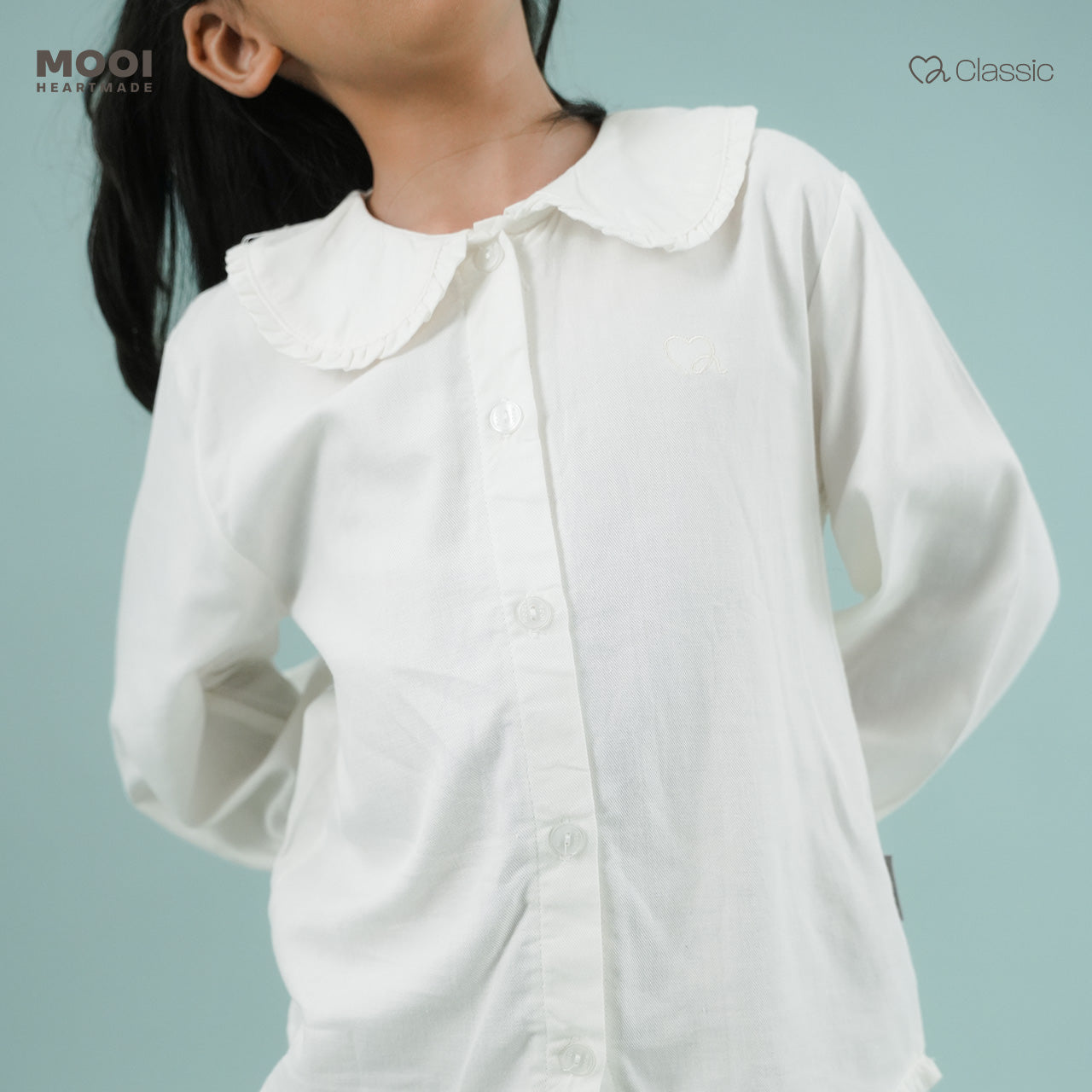 Mooi Atasan Anak Perempuan Abigail Long Sleeve Shirt