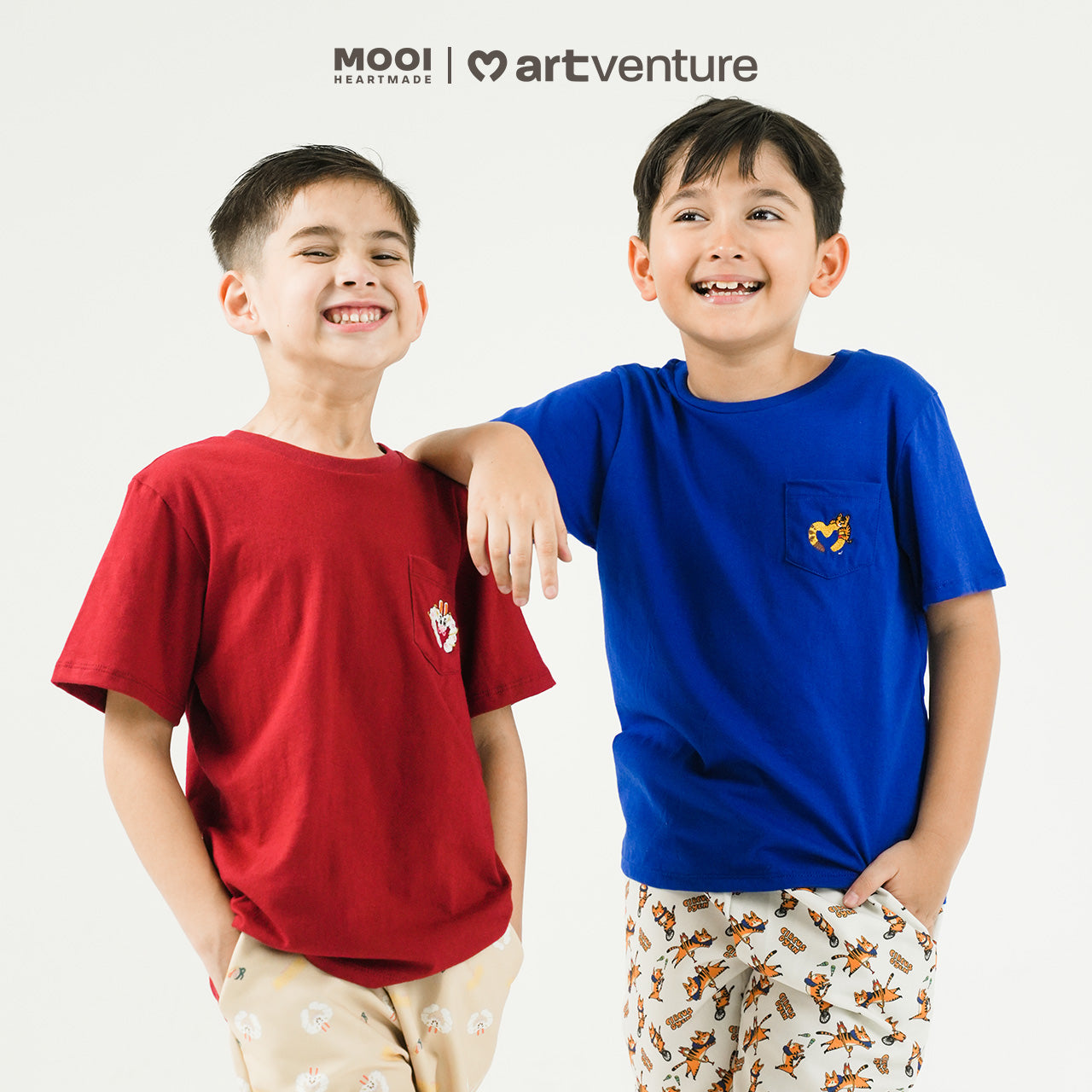 Mooi Artventure x Illustrator Pocket Tee Set Setelan Anak