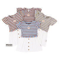 Mooi Dress Anak Perempuan Karina Rib Striped Dress