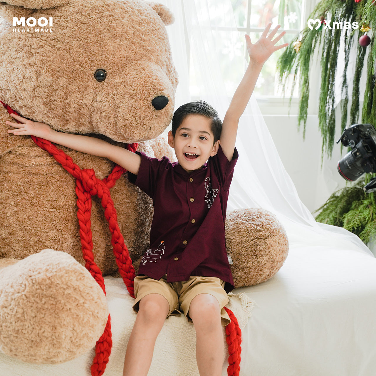 Mooi Kemeja Anak Laki-laki Christmas Collection Bentley Shirt