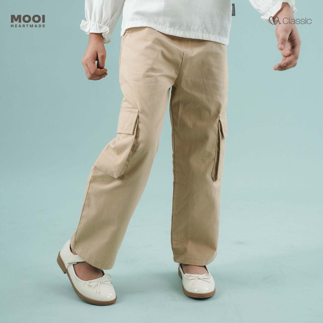 Mooi Celana Panjang Cargo Anak Perempuan Classic Girl Cargo Pants