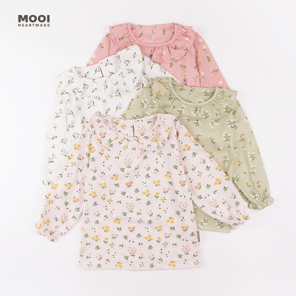 Mooi Atasan Anak Perempuan Erica Ruffle Top