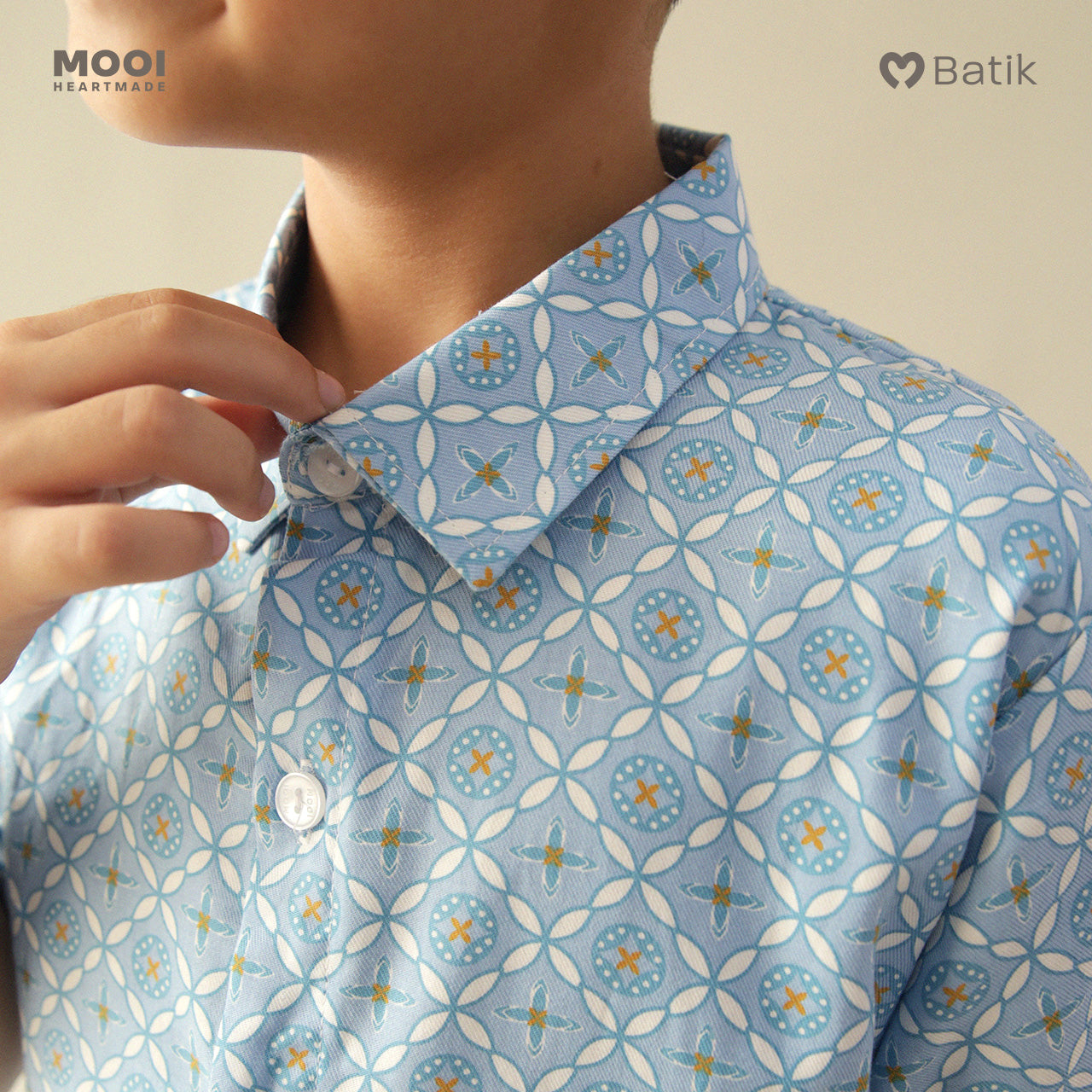 Mooi Atasan Batik Kemeja Anak Laki-Laki Mahagra Batik Shirt
