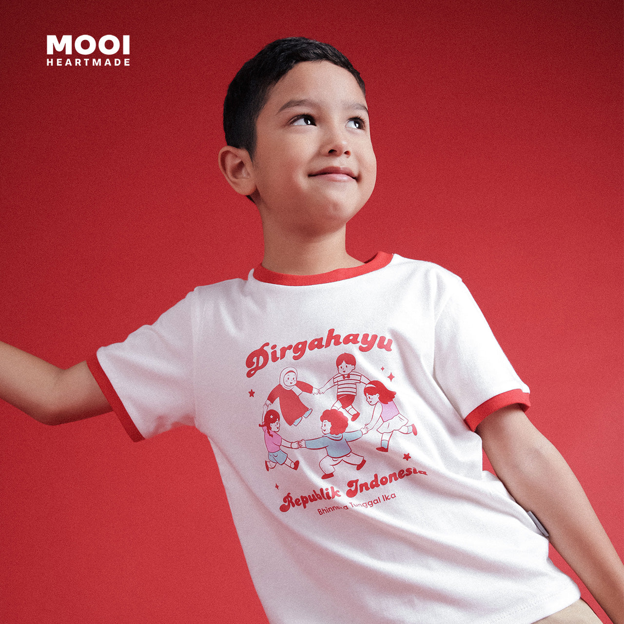 Mooi Merdeka Kaos Kemerdekaan 17 Agustus T-shirt Anak Merdeka Vintage Tee Dirgahayu Indonesia