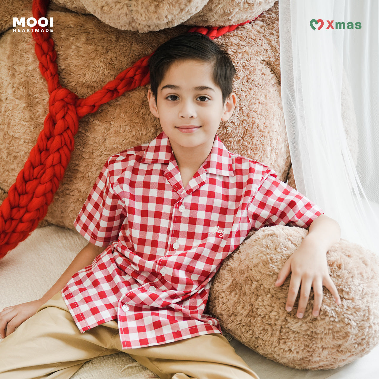 Mooi Kemeja Anak Laki-laki Christmas Collection Jason Shirt