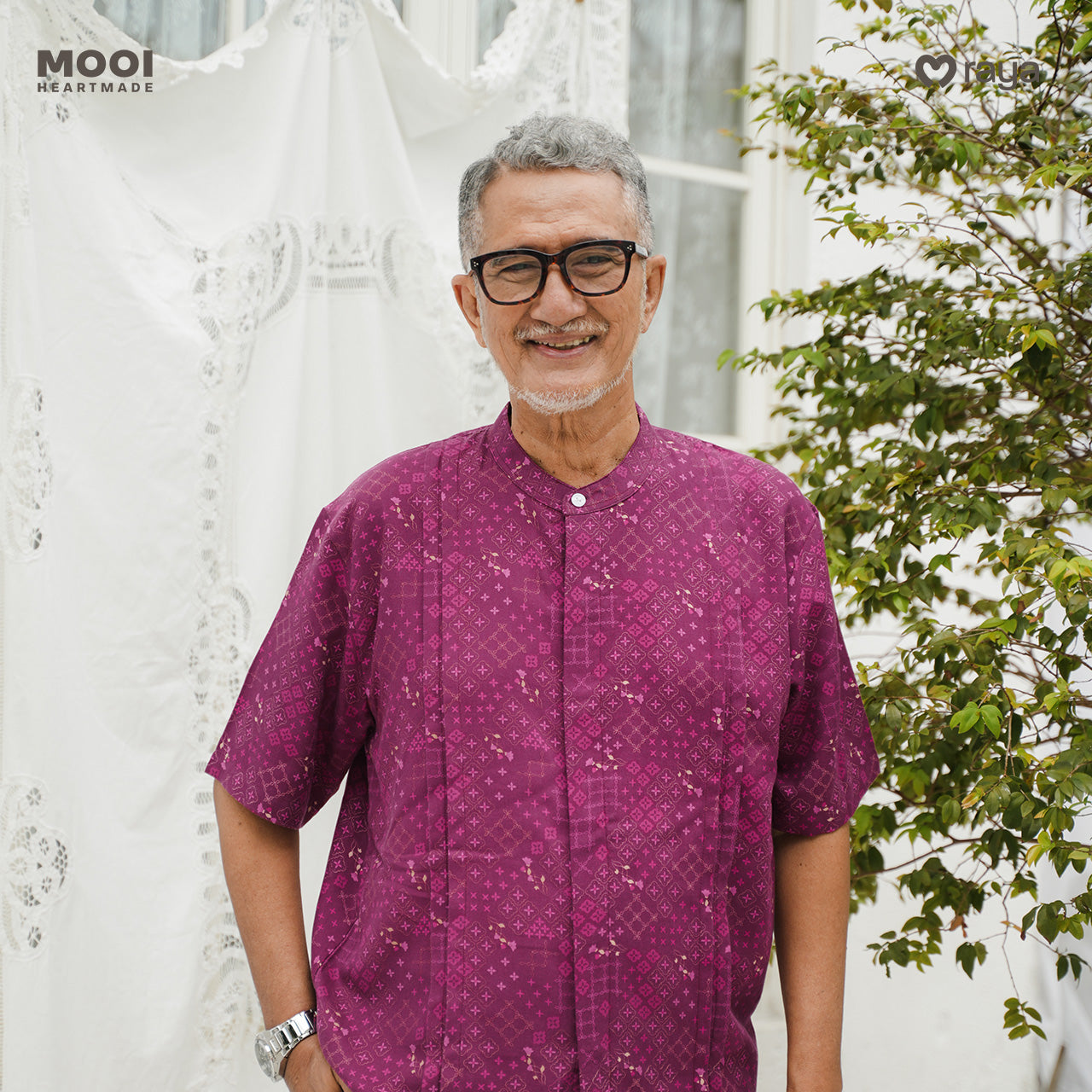 Mooi Atasan Pria Kemeja Pria Raya Collection Rashad Koko Adult Zeina Series