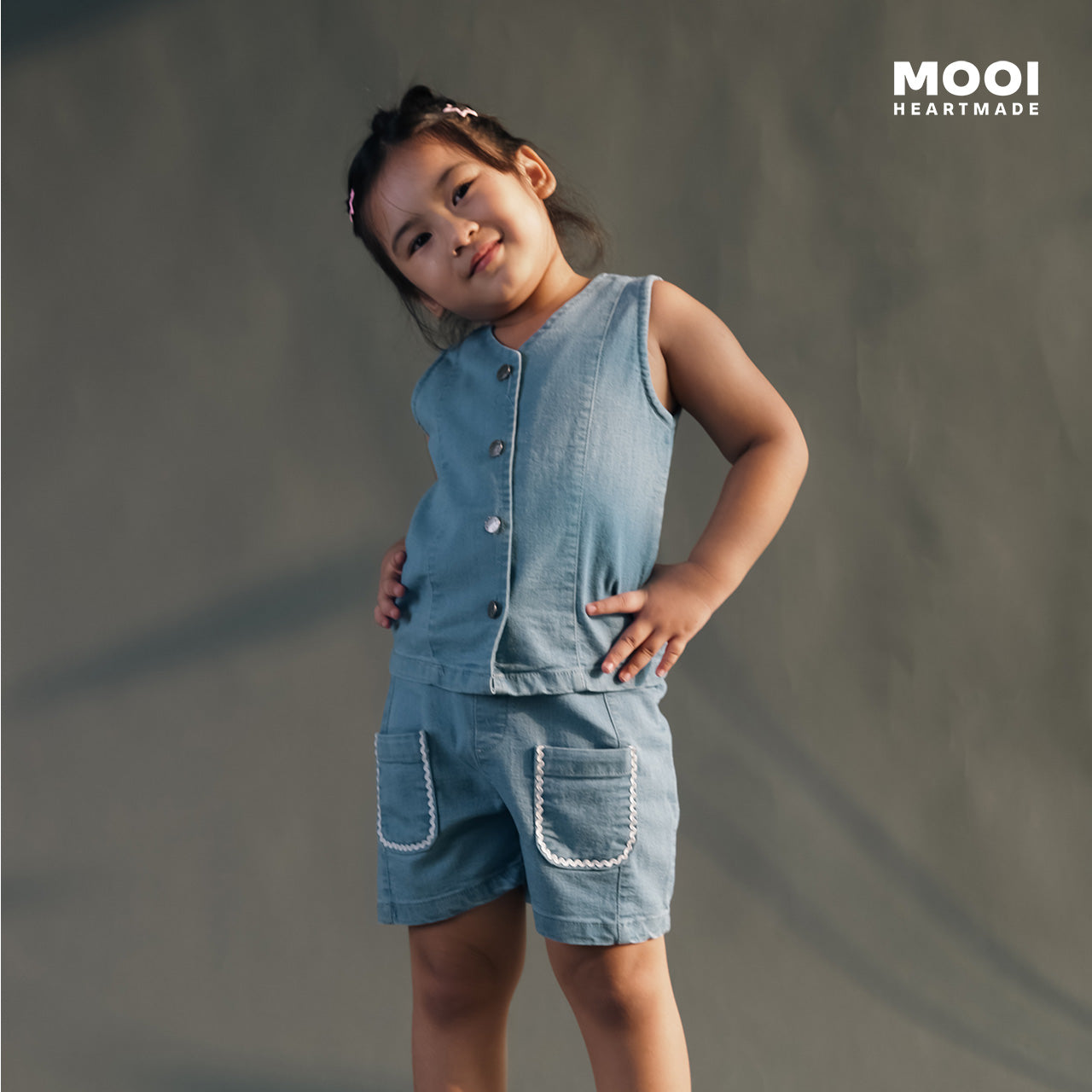 Mooi Celana Jeans Anak Kids Denim Nala Denim Short