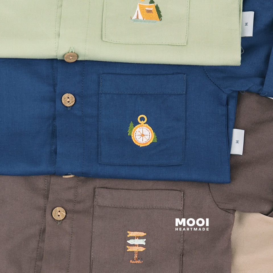 Mooi Kemeja Anak Laki – Laki Melvin Pocket Shirt