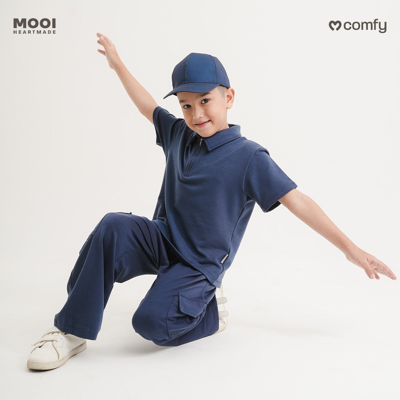 Mooi Kemeja Anak Laki-Laki Comfy Polo Shirt