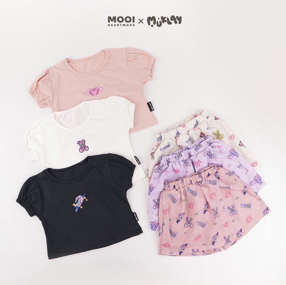 Mooi X Muklay Setelan Anak Perempuan Alena Skort Set