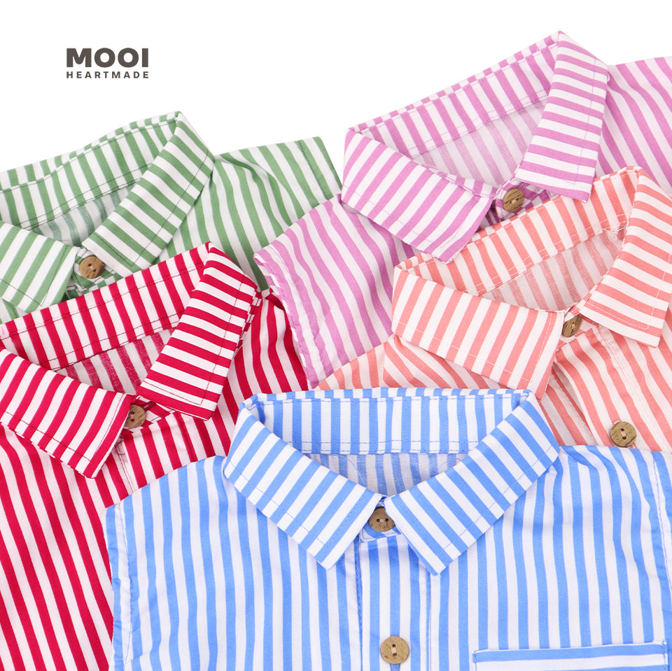 Mooi Kemeja Anak Perempuan Elicia Striped Shirt