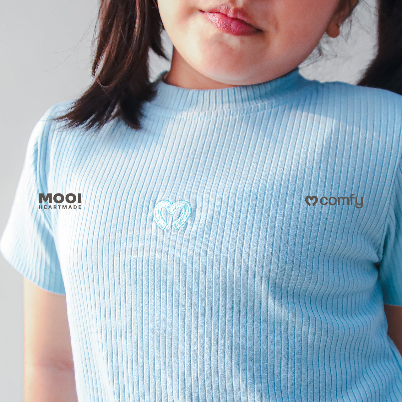 Mooi Atasan Anak Perempuan Comfy Rib Basic Top