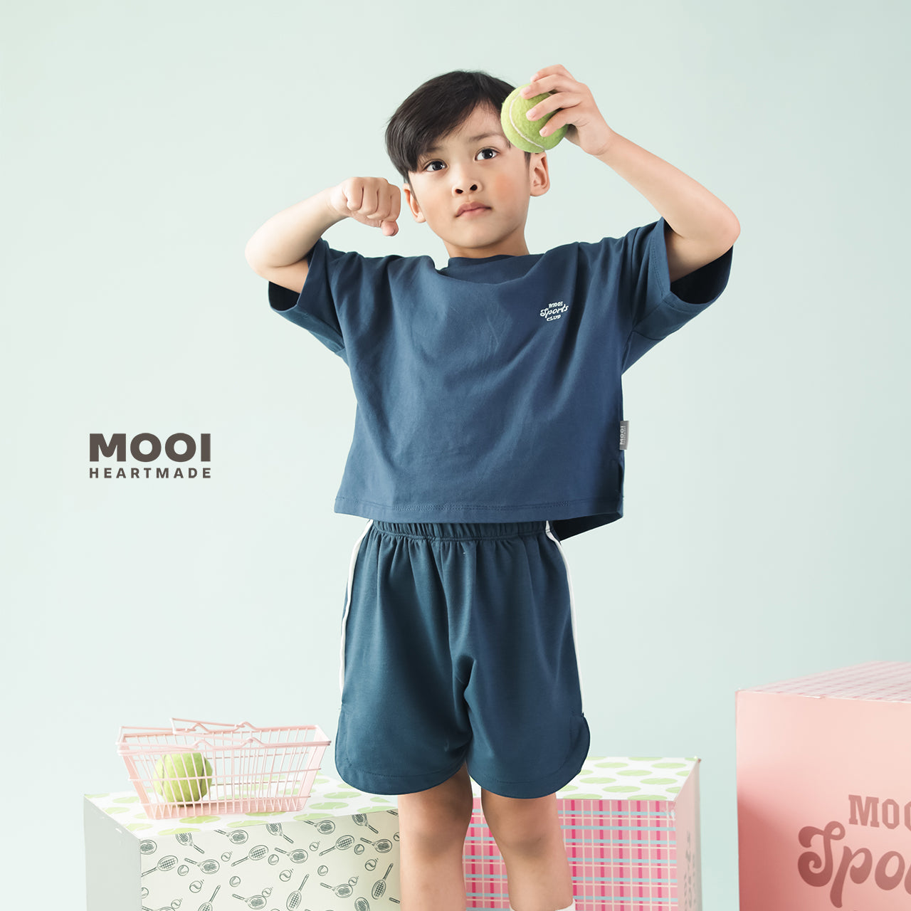 Mooi Setelan Anak Kaos Anak Courtside Basic Set