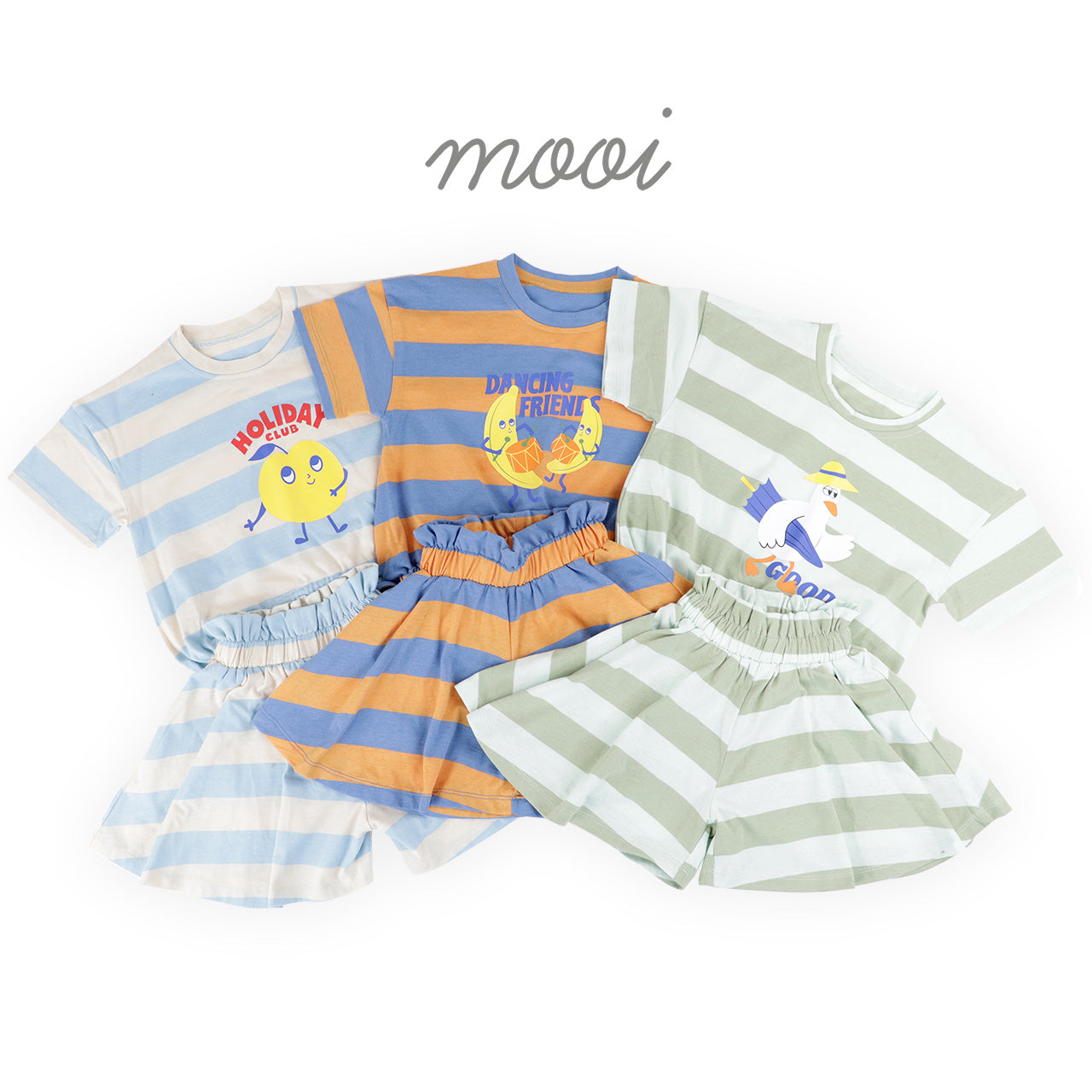 Mooi Setelan Anak Perempuan Nicole Striped Set