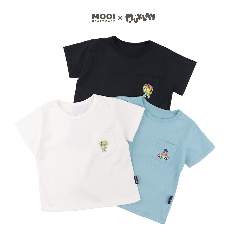 Mooi X Muklay Setelan Anak Pocket Tee Set
