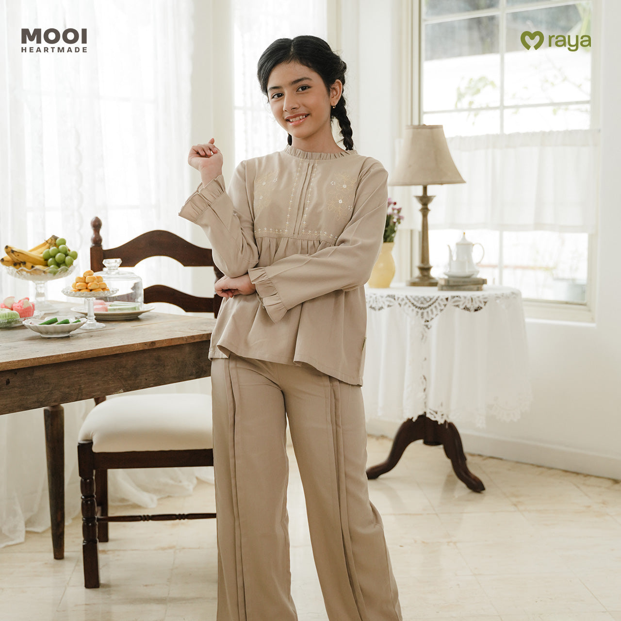 Mooi Setelan Anak Perempuan Raya Collection Layya Tunik Set