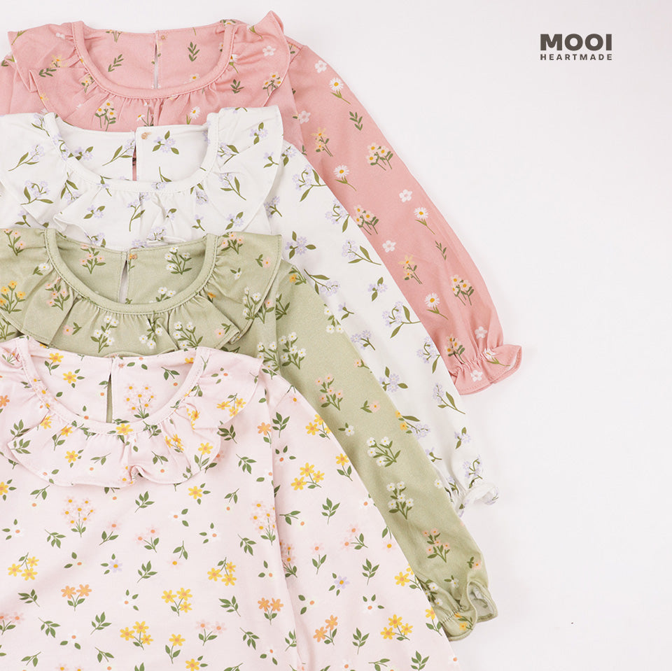 Mooi Atasan Anak Perempuan Erica Ruffle Top