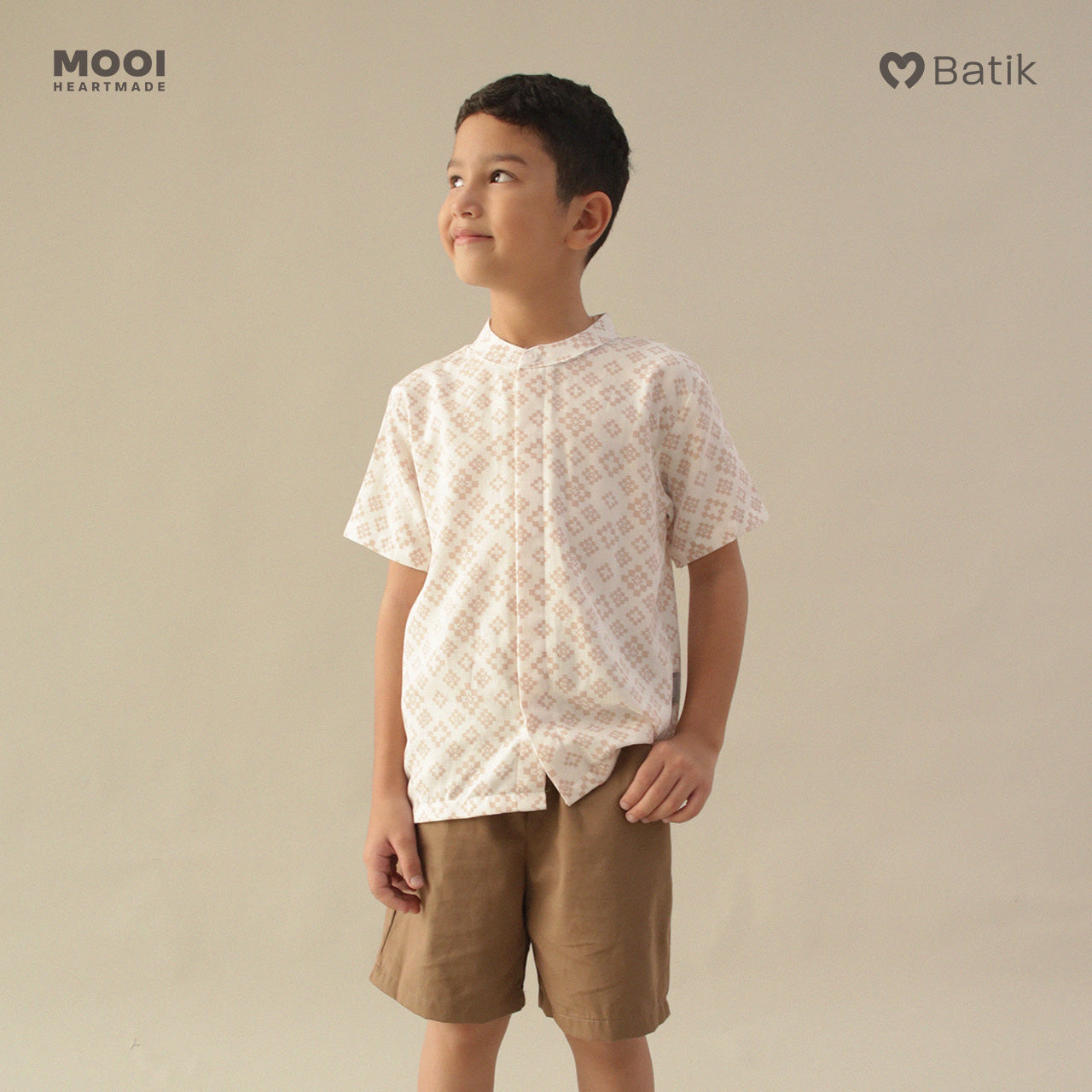 Mooi Atasan Batik Kemeja Anak Laki-Laki Zayyan Batik Shirt