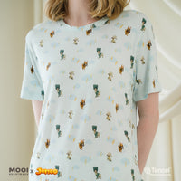 Mooi x Jumbo Piyama Dewasa Setelan Tencel Short Pajamas Adult
