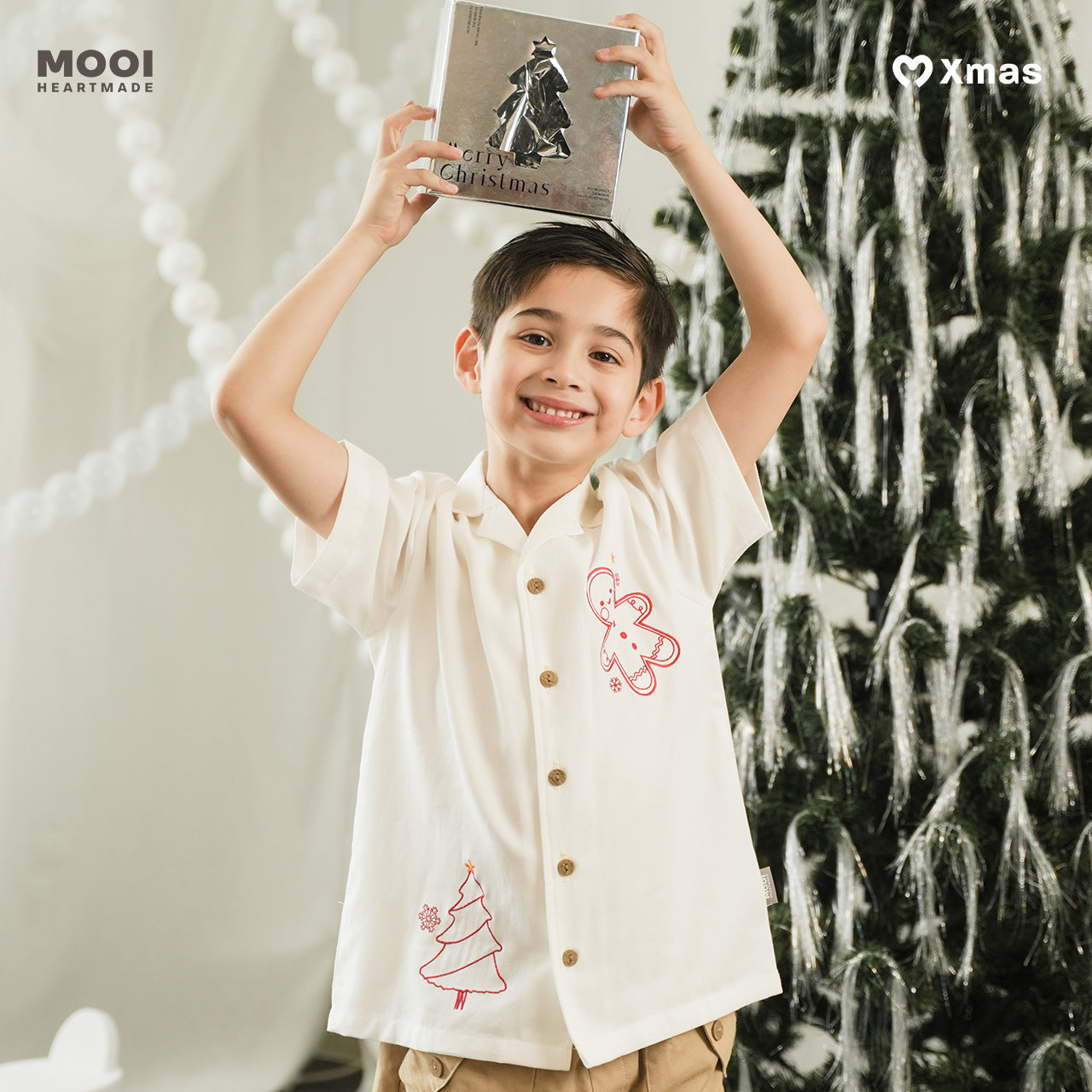 Mooi Kemeja Anak Laki-laki Christmas Collection Bentley Shirt